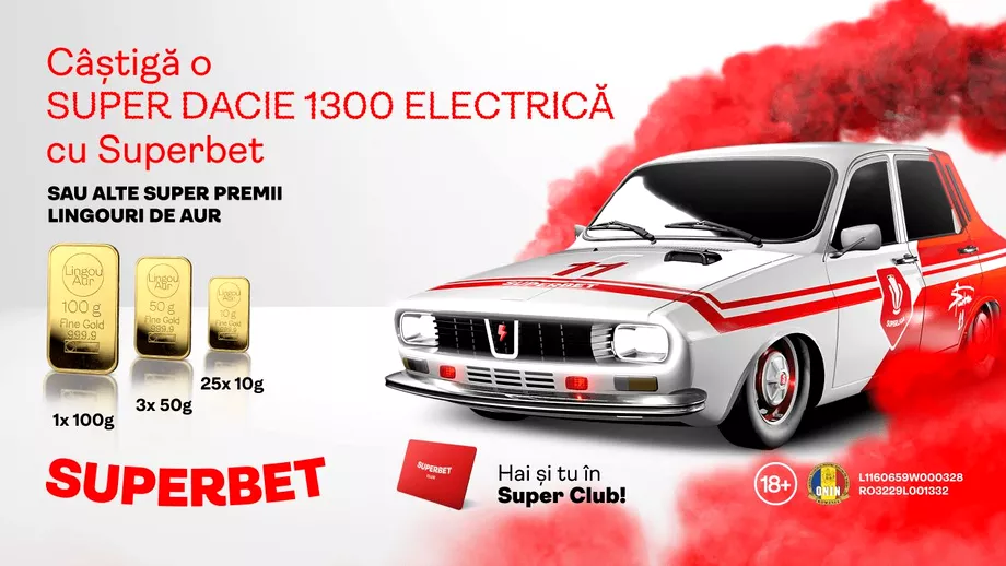 P Start in cursa pentru noile premii SuperClub Dacia 1300 electrica plus 28 lingouri de aur