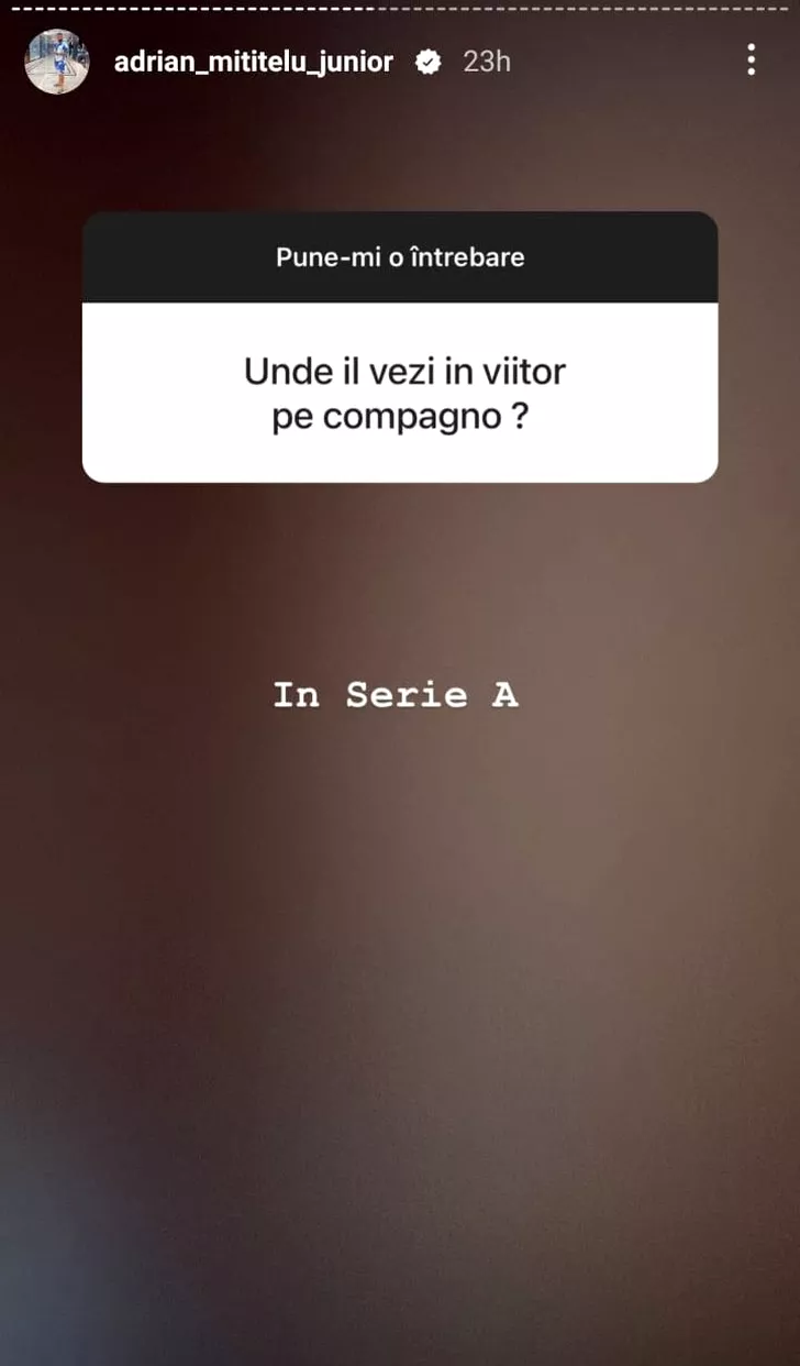 Adrian Mititelu e convins că Andrea Compagno va juca în Serie A