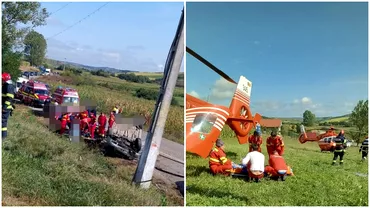 Accident cumplit in BistritaNasaud Un tanar de 22 ani a murit alti doi au fost preluati de elicopterul SMURD