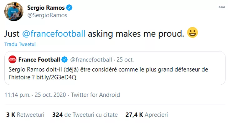Twitter Sergio Ramos
