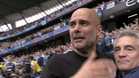 Pep Guardiola in lacrimi dupa al 4lea sau titlu in Premier League Schimbarile sale geniale au rezolvat meciul in doar 5 minute Video