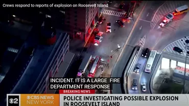 Video Explozii de origine necunoscuta zguduie cladirile de pe insula Roosevelt in apropiere de Manhattan New York