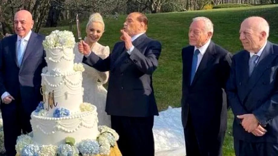 Craiul Silvio Berlusconi nu se opreste Nunta simbolica pentru a oficializa legatura cu iubita mai tanara cu 50 de ani Video