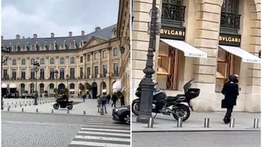 Jaf armat la un magazin de lux din Paris Hotii au fugit pe motociclete