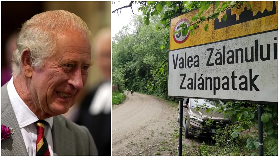 Regele Charles asteptat sa vina cu elicopterul la Valea Zalanului Vecinul din Transilvania Se plimba prin sat cu doitrei insotitori care il pazesc Reportaj