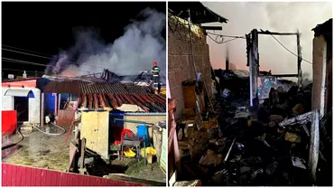 Video Un incendiu a lasat pe drumuri 11 familii la Sighisoara Tata carbonizat langa fiul sau Ardeau hainele pe noi