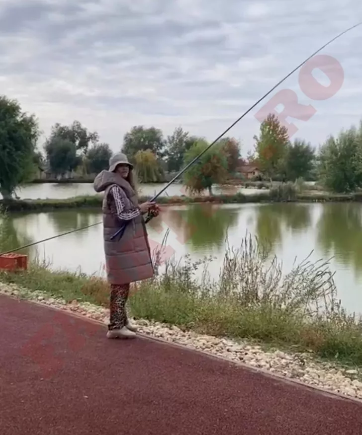 Carmen Chindriș la pescuit