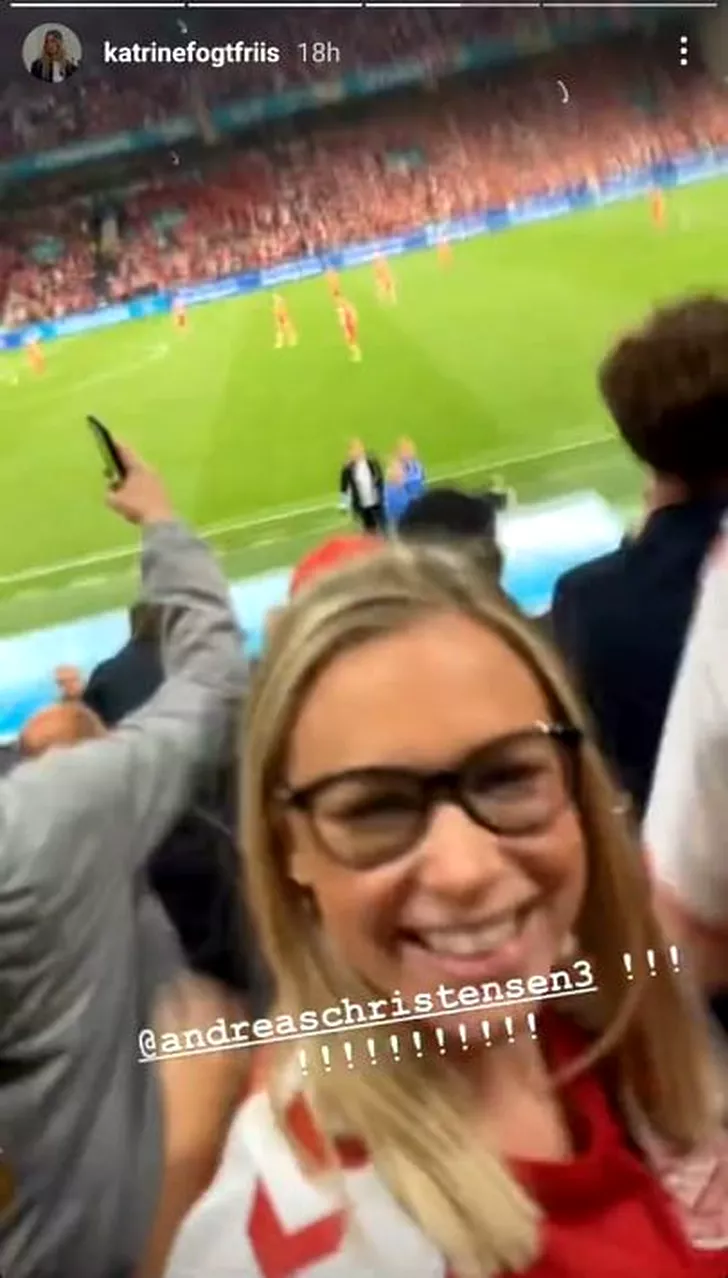 Katrine Friis, iubita lui Andreas Christiansen, dezlantuita la meciul dintre Danemarca si Rusia