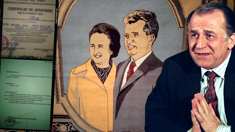 Ce mai vand romanii pe internet Covor cu portretul sotilor Ceausescu la pretul unui apartament Sa interesat de el si Iliescu