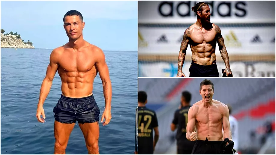 Uimitoarele transformari fizice ale fotbalistilor de top Ce secret au Cristiano Ronaldo Lewandowski sau Sergio Ramos