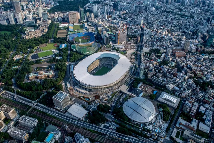Vedere deasupra stadionului olimpic din Tokyo
