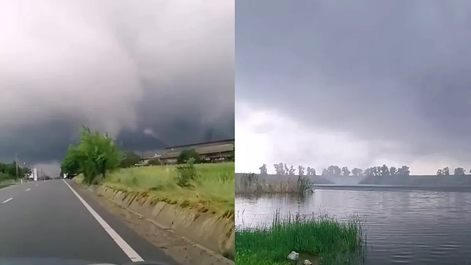 Ciclonul din Marea Neagra efecte in Romania Doua tornade filmate duminica in Moldova si Dobrogea Video