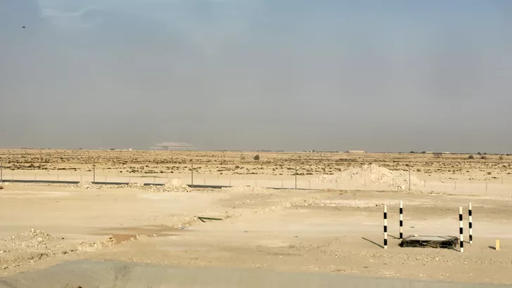 Stadionul din Al-Bayt, în depărtare. Sursa: Fanatik