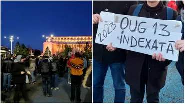 Protest in Piata Victoriei impotriva pragului de la care va fi incriminat abuzul in serviciu OUG 13 indexata