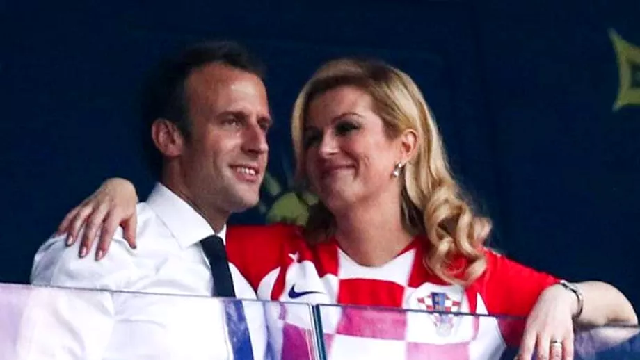 Cum a reactionat sotia lui Macron la imbratisarile repetate cu presedinta Croatiei