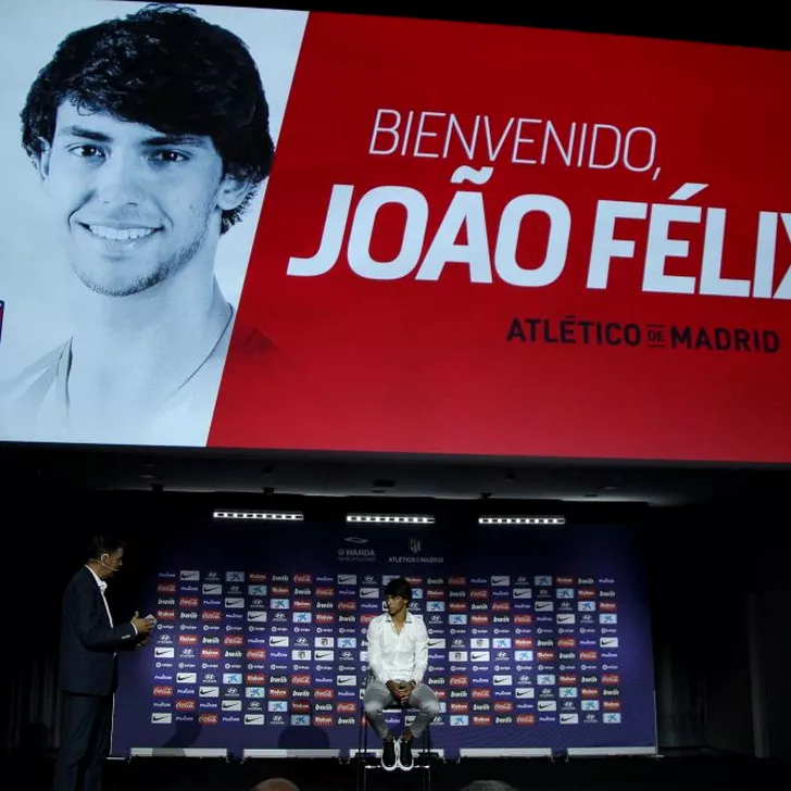 Joao Felix la prezentarea oficială a lui Atletico Madrid