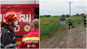 Autocar implicat intrun accident grav in Vrancea pe E85 Sapte persoane au fost ranite