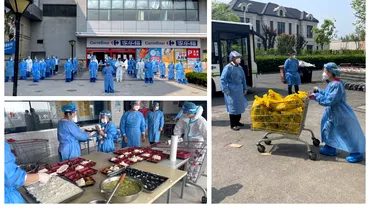 Situatie dramatica in Shanghai din cauza carantinei Angajatii unui supermarket au luat o decizie neasteptata Ramanem aici pana la sfarsit
