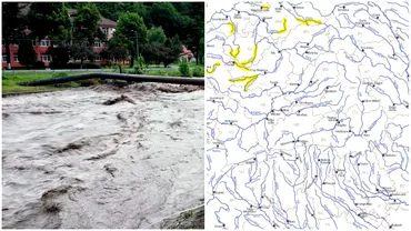 Risc de viituri dupa furtunile puternice Hidrologii au emis alerte cod galben pentru mai multe judete