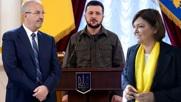 Volodimir Zelenski ia decorat pe Vasile Dincu si Adina Valean pentru modul in care au sustinut Ucraina