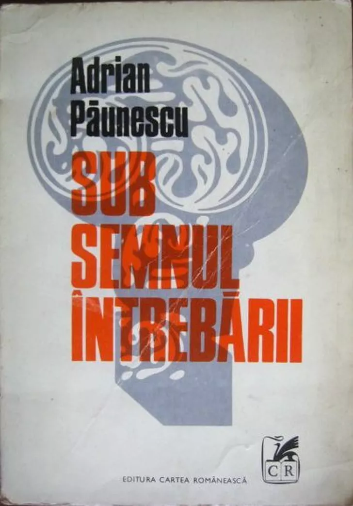 Coperta volumului „Sub semnul întrebării”, de Adrian Păunescu (sursa printrecarti.ro)