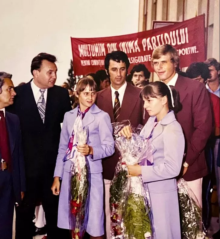 Nadia Comăneci, Cristian Gațu și Vasile Dîba