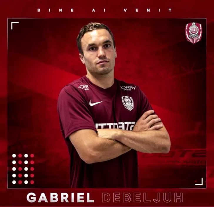 Gabriel Debeljuh s-a transferat de la FC Hermannstadt la CFR Cluj. FOTO: facebook