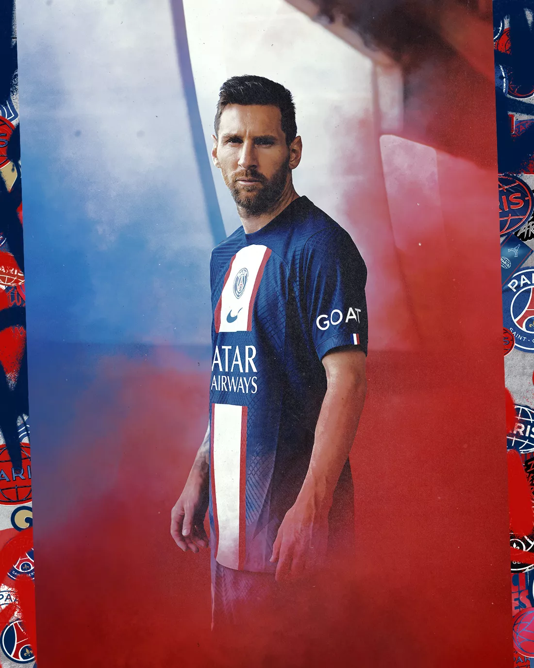 root courtyard layer PSG și-a prezentat echipamentul pentru sezonul viitor. Messi, Neymar și  Mbappe vor îmbrăca tricoul cu ”GOAT”. Foto - Fanatik.ro