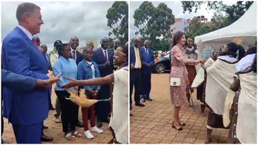 Video Voie buna in Kenya Carmen Iohannis dans traditional la o scoala Presedintele a refuzat intrarea in hora