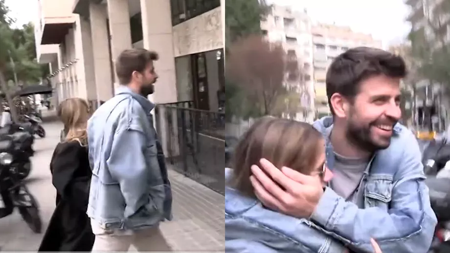 Gerard Pique sia scos noua iubita la plimbare in Barcelona Reactia fabuloasa cand aceasta a intrat intrun panou publicitar Video