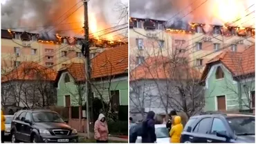 Incendiu puternic la mansarda unui complex studentesc din Timisoara Zeci de persoane evacuate Video