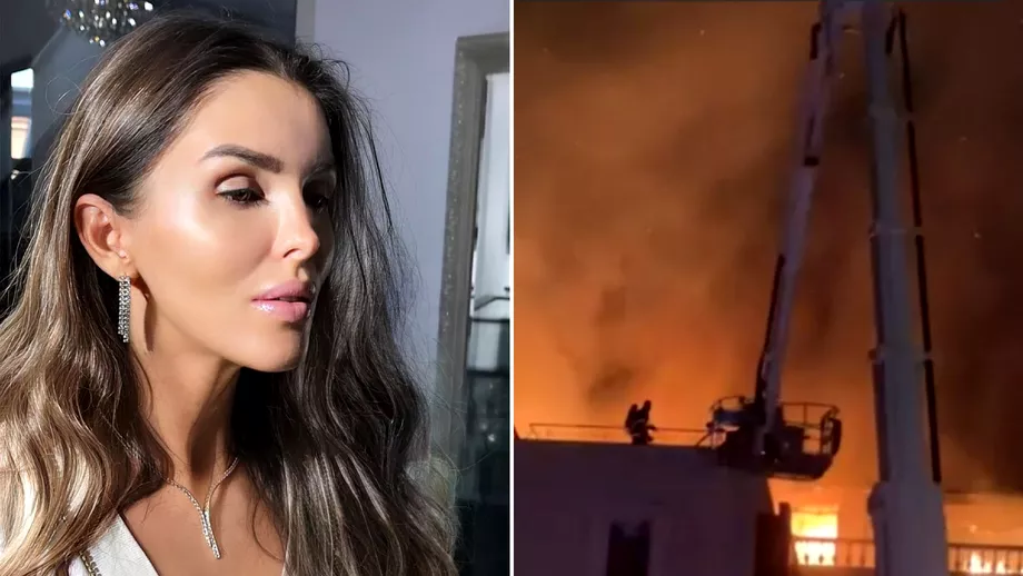 Denisa Nechifor momente de panica Un incendiu de proportii a izbucnit langa casa sa Ardea ca o torta