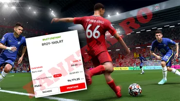 Castig ireal din fotbalul virtual A luat 96700 de lei cu un bilet de FIFA 22