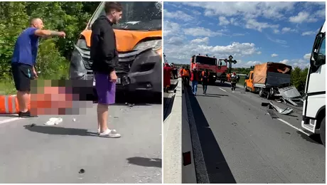 Accident mortal pe DN 6 Angajati de la Drumuri Nationale loviti de un tir in timpul unor lucrari