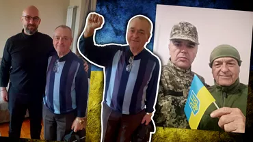 Foto Povestea de film a lui Illia un refugiat ucrainean care a plecat sa se bata cu Putin Primit cu bratele deschise de romani barbatul de 73 de ani sa inrolat alaturi de fiul lui la Ismail