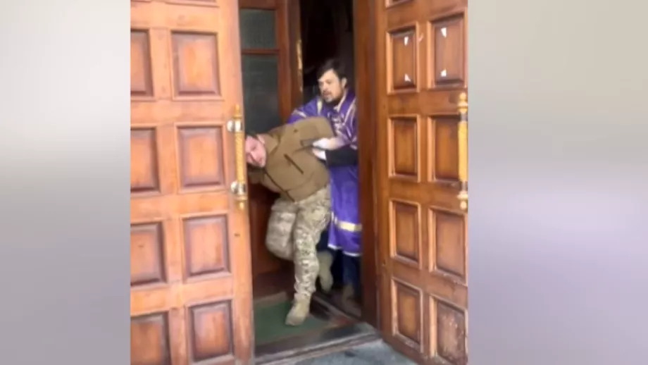 Soldat ucrainean batut de un preot de la o biserica subordonata Moscovei De la ce a pornit conflictul