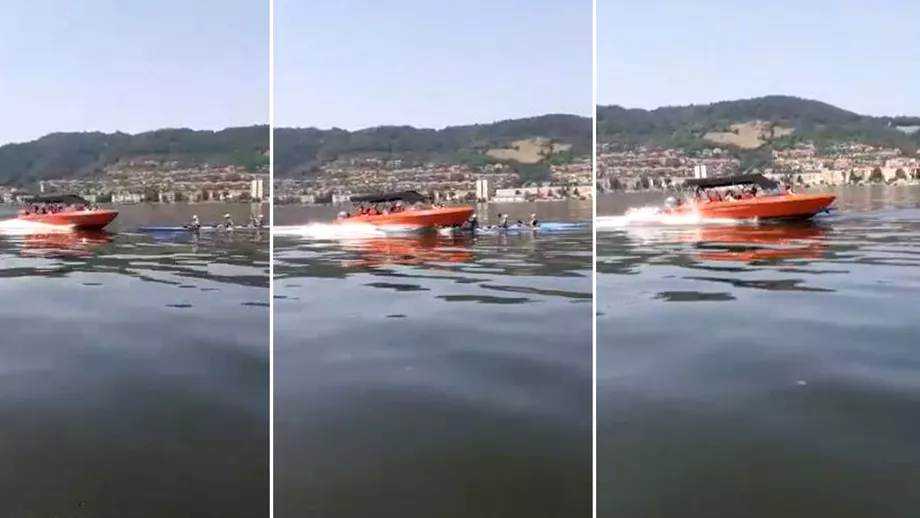 Video O salupa a lovit in plin un caiac cu patru sportivi pe Dunare Barcagiul nici macar nu a oprit