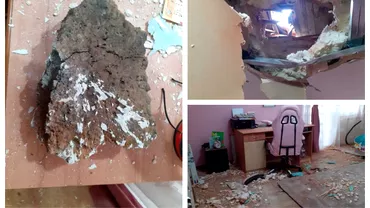 Incident neobisnuit Un bolovan gigantic a distrus acoperisul unei case din Hunedoara De unde provine piatra Update