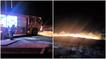 Video Focurile de artificii au provocat un incendiu puternic pe Muntele Pietricica Pompierii au intervenit