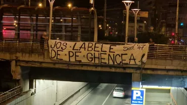 Fanii CSA Steaua mesaje antiGigi Becali Jos labele de pe Ghencea Foto