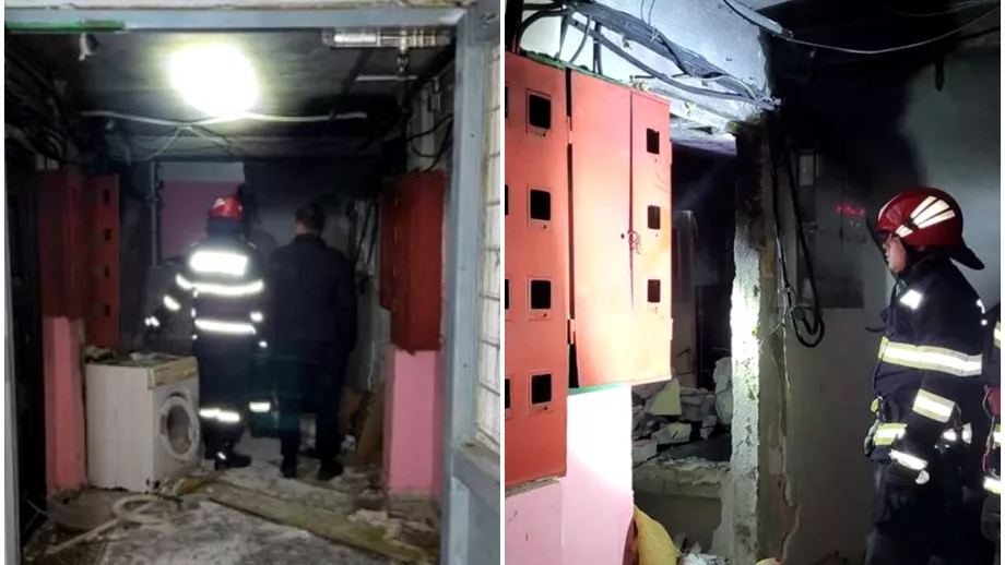 Explozie puternica la un bloc din Giurgiu 14 persoane au fost evacuate dupa ce un barbat a fumat langa o butelie cu gaz