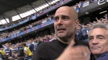 Pep Guardiola in lacrimi dupa al 4lea sau titlu in Premier League Schimbarile sale geniale au rezolvat meciul in doar 5 minute Video
