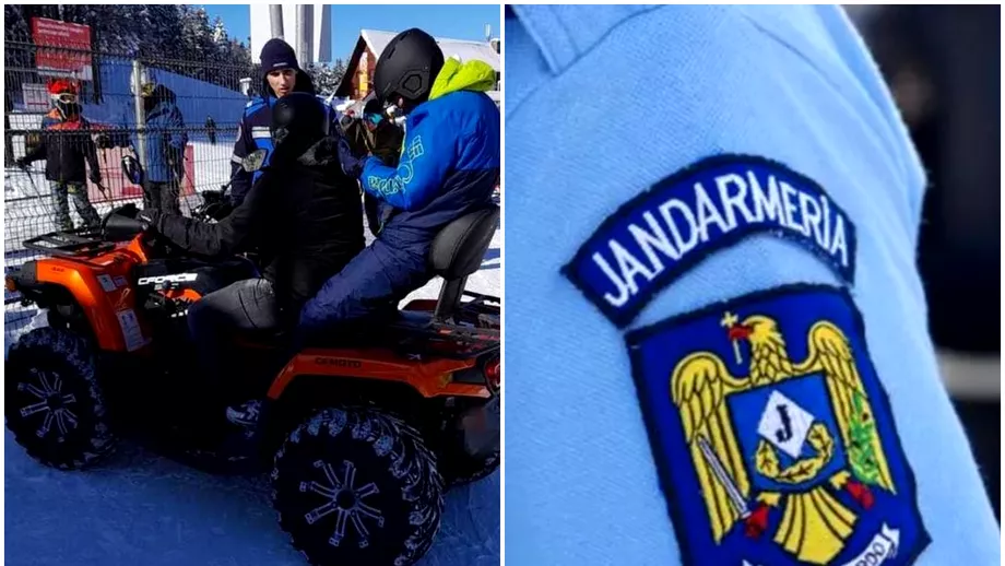 Video Un barbat a intrat cu ATVul pe partie printre schiori la Predeal Ce amenda a primit de la jandarmerie