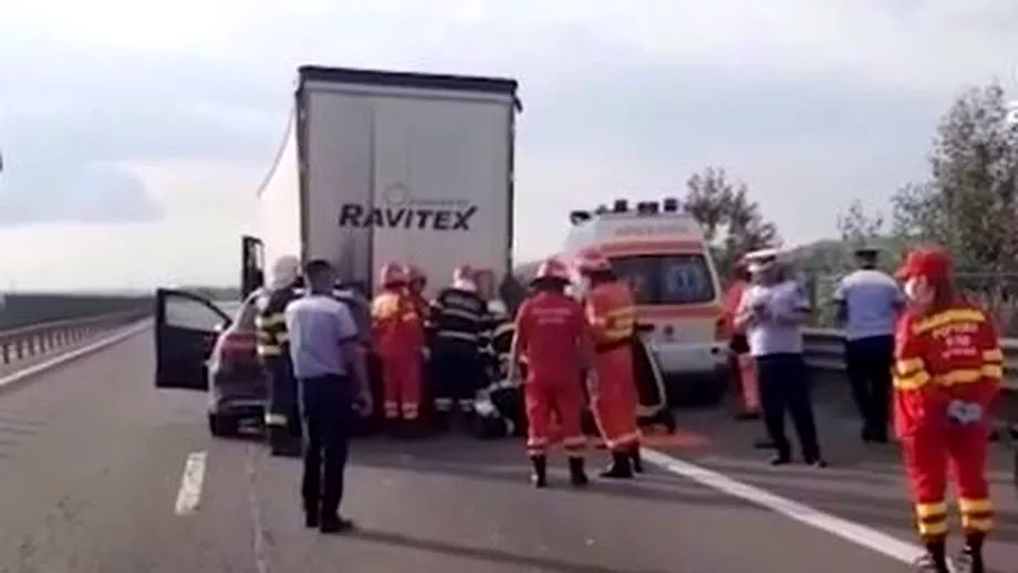 Accident ingrozitor pe autostrada A1 Bucuresti  Pitesti O femeie a fost decapitata