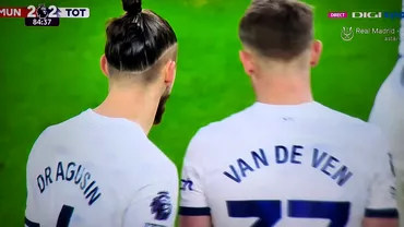 Radu Dragusin a debutat pentru Tottenham in Premier League Fanii lau cerut de la pauza Romero e groaznic