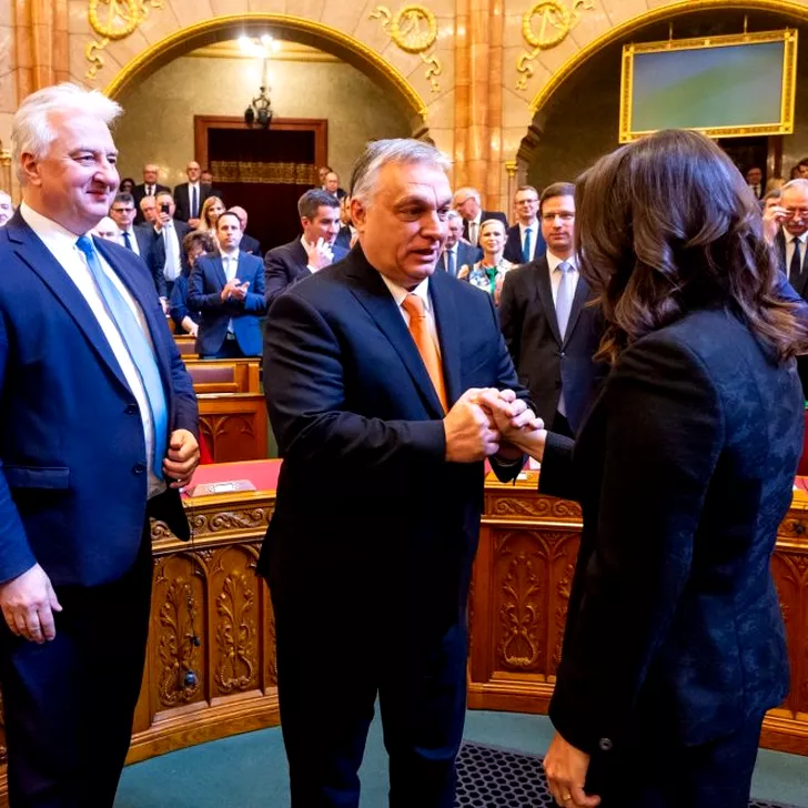 Novak Katalin, prima femeie presedinte al Ungariei, felicitată de premierul Viktor Orban