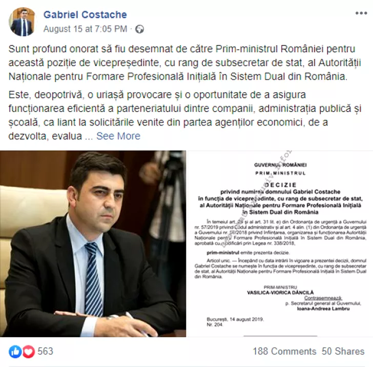 Șoferul fostului ministru Victor Negrescu a ajuns subsecretar de stat 