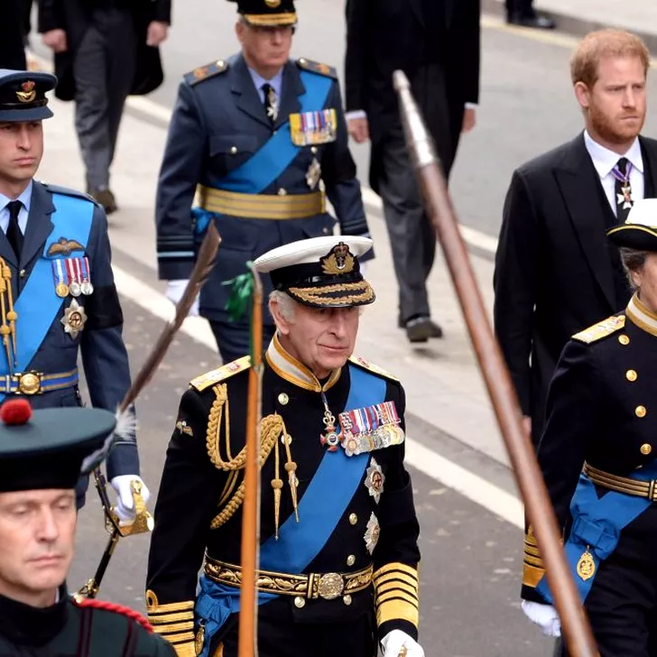 Regele Charles la procesiunea de la Londra