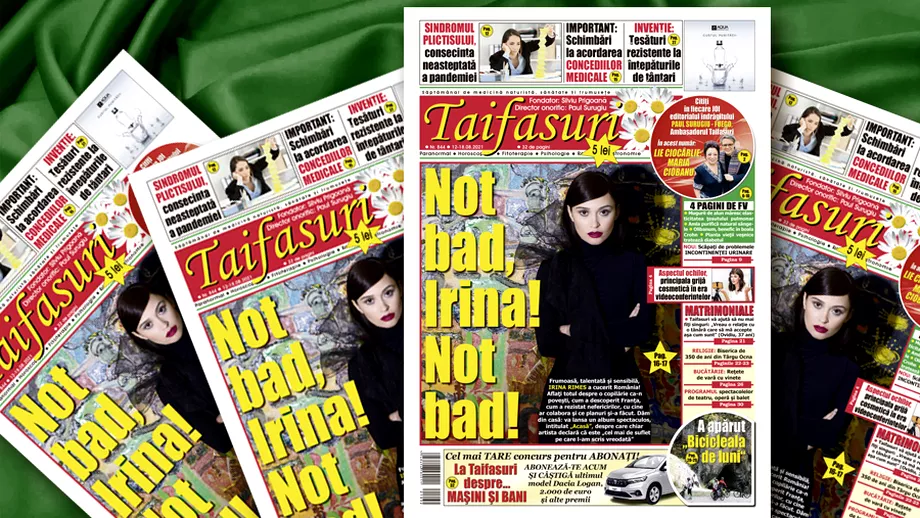 Revista Taifasuri 844 Editorial Fuego Superinterviu cu senzuala Irina Rimes Megaconcurs cu premii auto