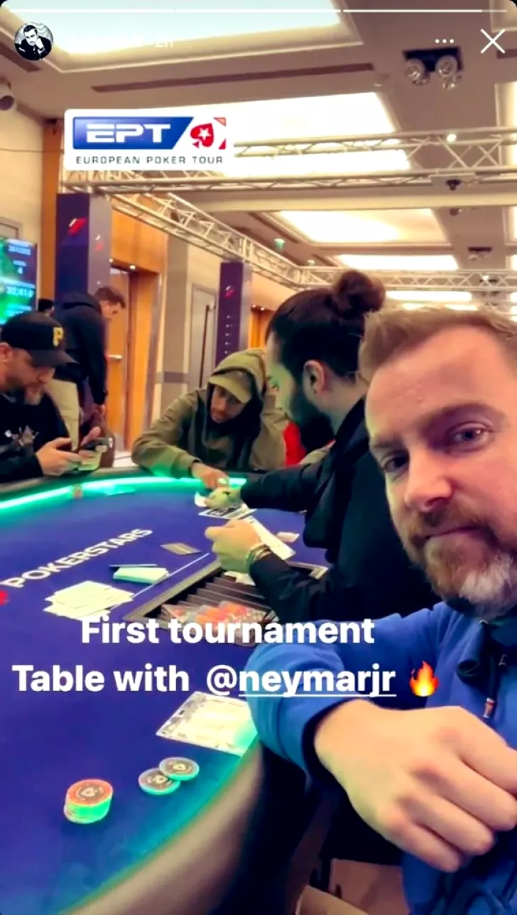 Neymar la turneul European Poker Tour